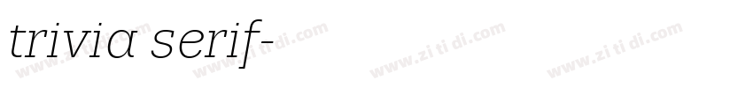 trivia serif字体转换
